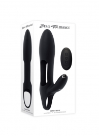 Черная насадка на пенис с вибрацией Nautilus - Zero Tolerance - в Невинномысске купить с доставкой