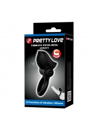 Черное эрекционное кольцо с вибрацией Adrien - Baile - в Невинномысске купить с доставкой