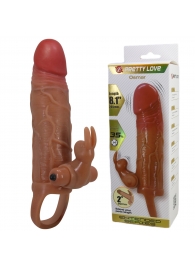 Карамельная вибронасадка с клиторальным стимулятором Osmar - 20,5 см. - Baile - в Невинномысске купить с доставкой