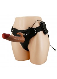 Мужской полый страпон с вибрацией Marion - Baile - купить с доставкой в Невинномысске