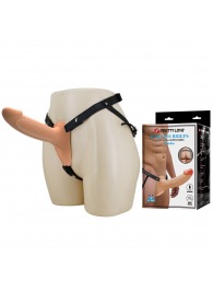 Телесный полый мужской страпон London - 16,8 см. - Baile - купить с доставкой в Невинномысске