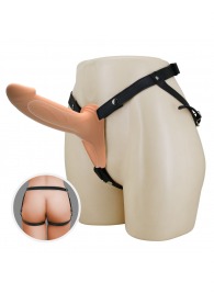 Телесный полый мужской страпон London - 16,8 см. - Baile - купить с доставкой в Невинномысске