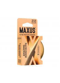 Точечные презервативы MAXUS 2000 Amazing Dots с железным кейсом - 3 шт. - Maxus - купить с доставкой в Невинномысске
