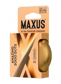 Точечные презервативы MAXUS 2000 Amazing Dots с железным кейсом - 3 шт. - Maxus - купить с доставкой в Невинномысске
