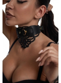 Фигурный чокер с узорами и золотистой фурнитурой - Crazy Handmade - купить с доставкой в Невинномысске