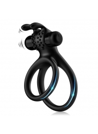 Черное эрекционное виброкольцо с подхватом мошонки Stay Hard - Boys of Toys - в Невинномысске купить с доставкой