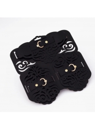 Фигурный набор для БДСМ-игр с узорами и золотистой фурнитурой - Crazy Handmade - купить с доставкой в Невинномысске