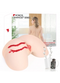 Мастурбатор-полуторс с двойным слоем материала и вибрацией Jenny Onahole Real Hips - KOKOS - в Невинномысске купить с доставкой