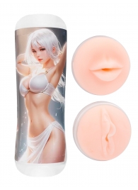 Двусторонний мастурбатор в колбе аниме - вагина и ротик - Tokyo Style - в Невинномысске купить с доставкой