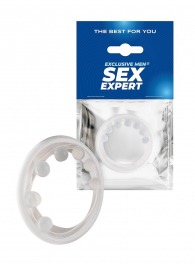 Эрекционное кольцо с мягкой стимулирующей насадкой - Sex Expert - в Невинномысске купить с доставкой