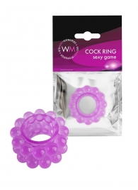 Лиловое эрекционное кольцо с 2 рядами стимулирующих шариков - Erowoman-Eroman - в Невинномысске купить с доставкой