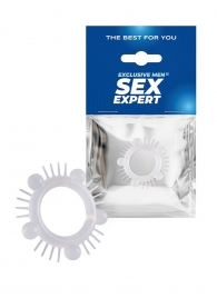 Эластичное эрекционное кольцо с шишечками и шипами - Sex Expert - в Невинномысске купить с доставкой