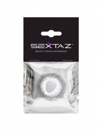 Эластичное эрекционное кольцо с длинными черными «ресничками» - Sextaz - в Невинномысске купить с доставкой