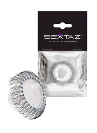 Эластичное эрекционное кольцо с длинными черными «ресничками» - Sextaz - в Невинномысске купить с доставкой