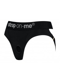 Черные трусики для насадок Heroine Lingerie Harness - size XL - Strap-on-me - купить с доставкой в Невинномысске