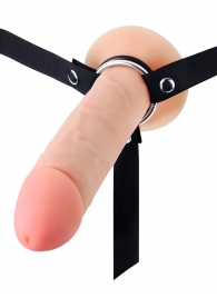 Мужской полый страпон на регулируемых ремешках - 22 см. - Sex Expert - купить с доставкой в Невинномысске