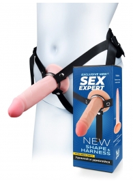 Мужской полый страпон на регулируемых ремнях - 18,5 см. - Sex Expert - купить с доставкой в Невинномысске