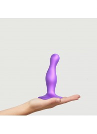 Фиолетовая насадка Strap-On-Me Dildo Plug Curvy size S - Strap-on-me - купить с доставкой в Невинномысске