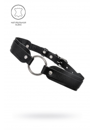 Черный кожаный чокер-ошейник со скруглёнными углами - Pecado - купить с доставкой в Невинномысске