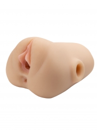 Телесный мастурбатор с вибрацией Double Pounder Vibrating Squeeze Stroker - Pipedream - в Невинномысске купить с доставкой