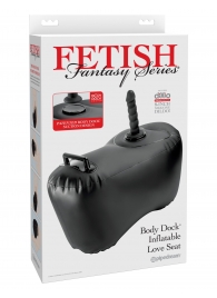 Черное надувное кресло с платформой для фиксации дилдо Body Dock Inflatable Love Seat - Pipedream - купить с доставкой в Невинномысске