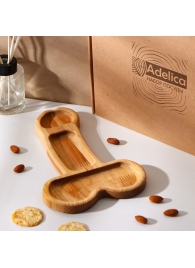 Деревянное блюдо для подачи в форме члена (25 х 16,5 х 1,7 см) - Сима-Ленд - купить с доставкой в Невинномысске