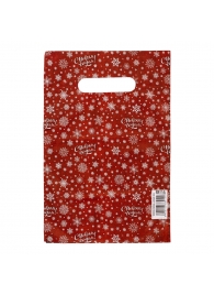 Красный подарочный новогодний пакет с вырубной ручкой (20х30 см) - Сима-Ленд - купить с доставкой в Невинномысске