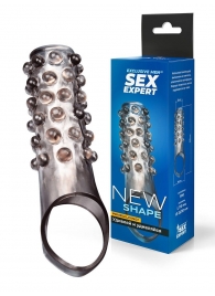 Дымчатая насадка на пенис с выпуклостями - 11 см. - Sex Expert - в Невинномысске купить с доставкой