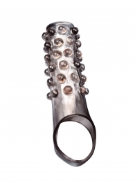 Дымчатая насадка на пенис с выпуклостями - 11 см. - Sex Expert - в Невинномысске купить с доставкой