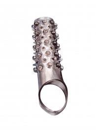 Дымчатая насадка на пенис с шипами и выпуклостями - 12 см. - Sex Expert - в Невинномысске купить с доставкой