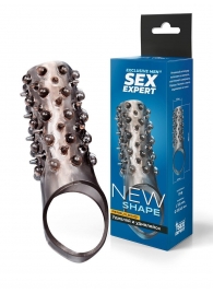 Дымчатая насадка на пенис с шипами и выпуклостями - 12,5 см. - Sex Expert - в Невинномысске купить с доставкой