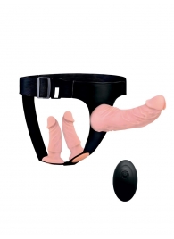 Женский страпон с 3 насадками и вибрацией - Erowoman-Eroman - купить с доставкой в Невинномысске