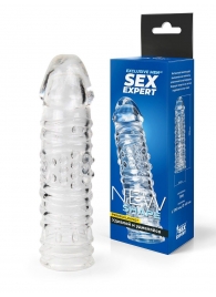 Прозрачная закрытая насадка на пенис - 17 см. - Sex Expert - в Невинномысске купить с доставкой