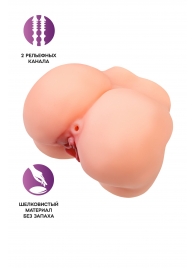 Реалистичный мастурбатор в форме попки с 2 любовными входами - No Name - в Невинномысске купить с доставкой