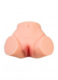 Телесный реалистичный мастурбатор-полуторс с 2 любовными входами - No Name - в Невинномысске купить с доставкой