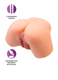 Телесный реалистичный мастурбатор-полуторс с 2 любовными входами - No Name - в Невинномысске купить с доставкой