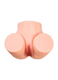 Телесный мастурбатор в форме попки с 2 любовными входами - No Name - в Невинномысске купить с доставкой