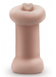 Телесный люминесцентный двусторонний мастурбатор Tasha - Blush Novelties - в Невинномысске купить с доставкой