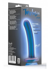 Синяя насадка с гладкой поверхностью Surrender 5.75 Inch Intermediate Pegging Dildo - 14,6 см. - Blush Novelties - купить с доставкой в Невинномысске