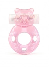 Розовое эрекционное виброкольцо в форме мишки - 1137 - в Невинномысске купить с доставкой