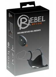 Черная вибронасадка для эрекции и стимуляции мошонки Cock ring with RC ball massager - Orion - в Невинномысске купить с доставкой