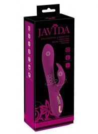 Фиолетовый вибратор 3 Function Vibrator с вращением бусин - 23 см. - Orion