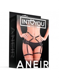 Черные стрепы на бёдра Aneir - Intoyou - купить с доставкой в Невинномысске