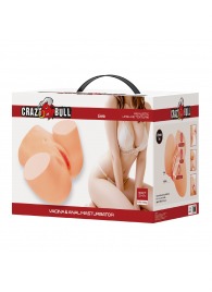 Телесный мастурбатор Liora с 2 любовными тоннелями - Baile - в Невинномысске купить с доставкой