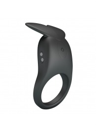 Черное перезаряжаемое виброкольцо Carlton - Baile - в Невинномысске купить с доставкой
