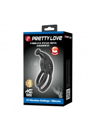 Черное перезаряжаемое виброкольцо Goodwin - Baile - в Невинномысске купить с доставкой