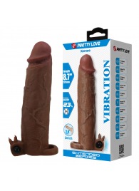 Коричневая насадка на пенис Xerxes - 22 см. - Baile - в Невинномысске купить с доставкой