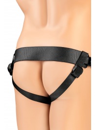 Телесный фаллопротез на черных ремнях Conall - 15 см. - ToyFa - купить с доставкой в Невинномысске