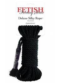 Черная веревка для фиксации Deluxe Silky Rope - 9,75 м. - Pipedream - купить с доставкой в Невинномысске