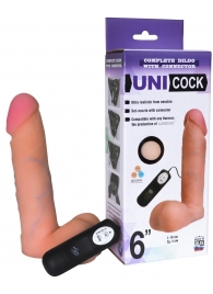 Фаллическая насадка Харнесс UNICOCK 6  с вибрацией - 18 см. - LOVETOY (А-Полимер) - купить с доставкой в Невинномысске